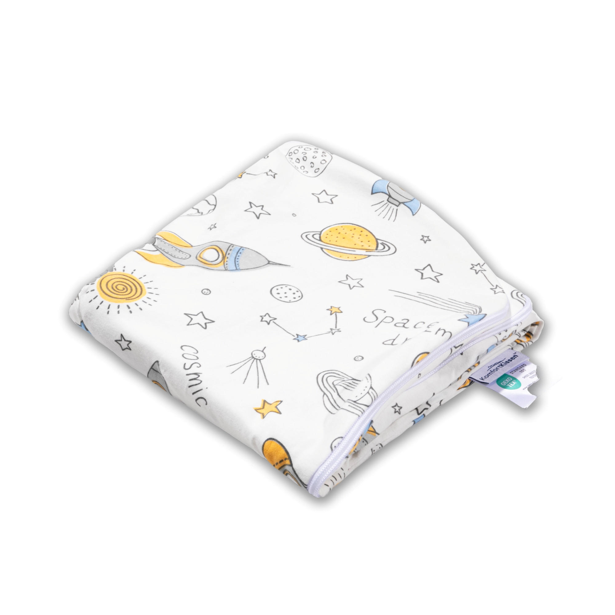 ERSATZBEZUG für KomfortKissen Kids - Baumwolle - Gelb/Weiß, Textil (60/120cm) - KomfortKissen