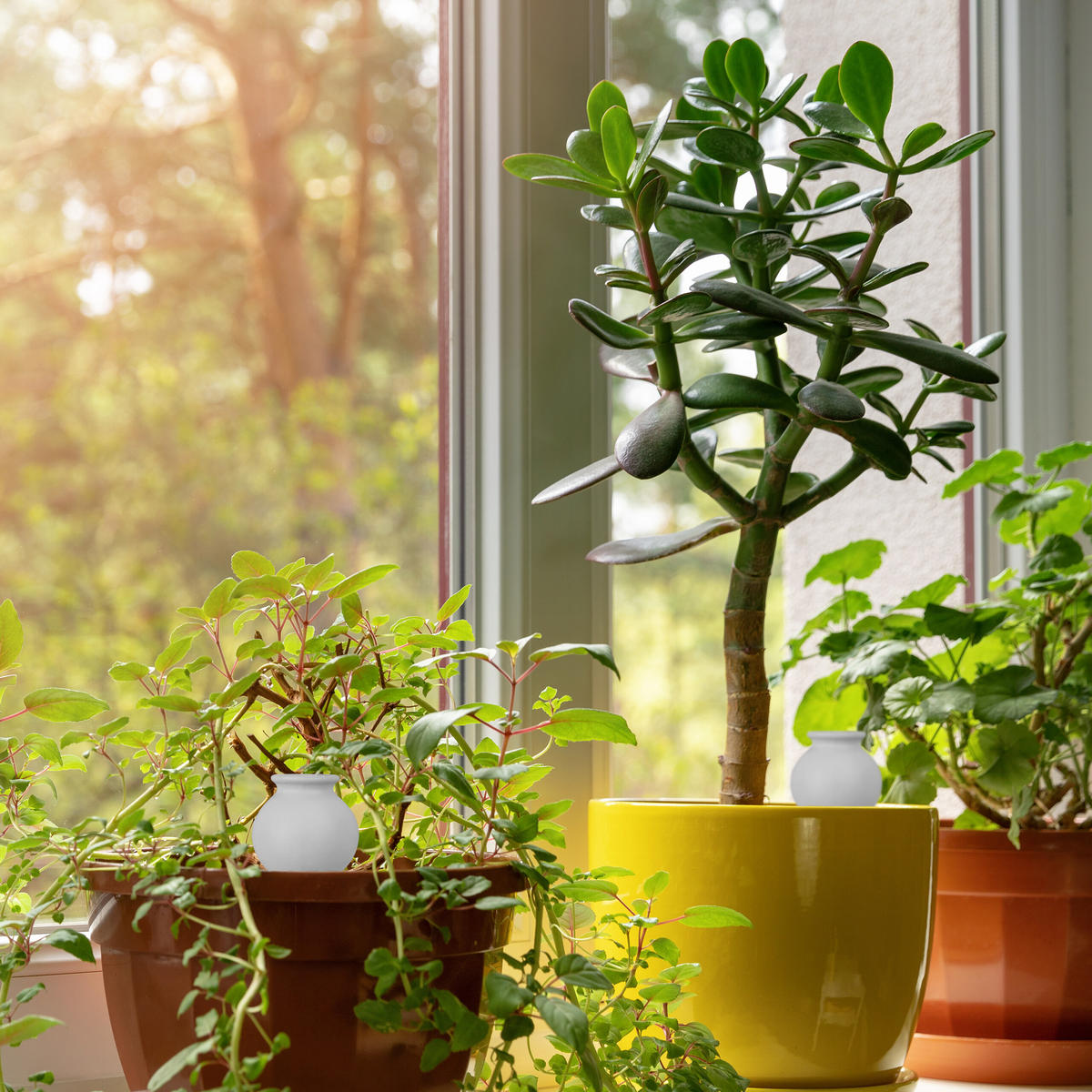 4xTONKEGEL - Grau, Keramik (6/12/6cm) - Relaxdays