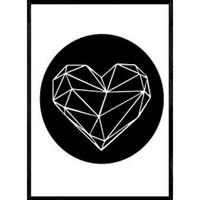 POSTER Herz-Diamant A4 Rahmenlos - Klar, Papier (29.7/5/21cm) - Nacnic