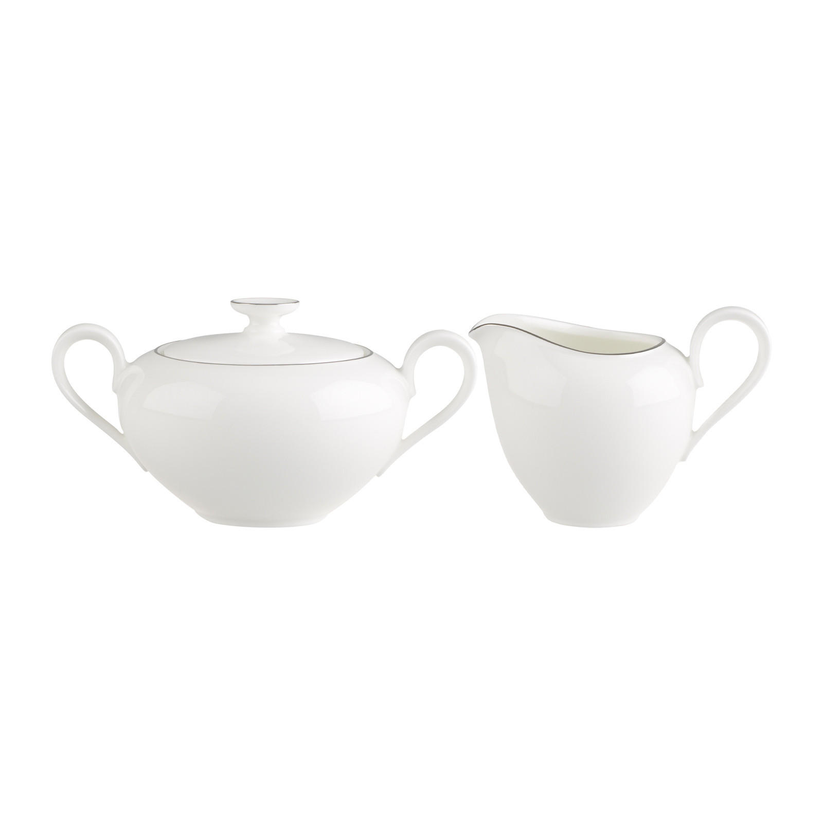 MILCH- UND ZUCKER-SET Anmut Platinum No.1 weiß 2er Set - Weiß, Keramik (1/8.4cm) - Villeroy & Boch