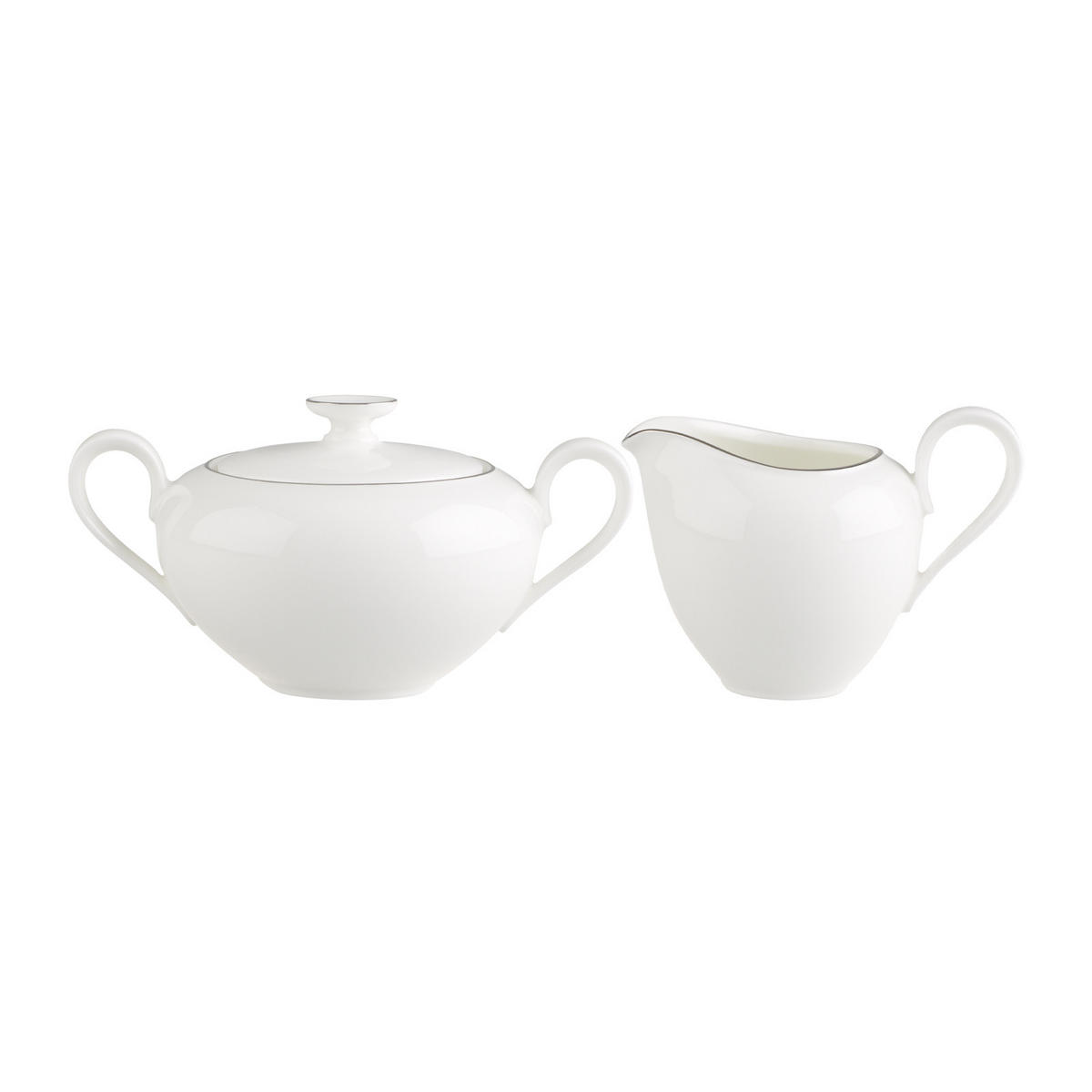 MILCH- UND ZUCKER-SET Anmut Platinum No.1 weiß 2er Set - Weiß, Keramik (1/8.4cm) - Villeroy & Boch