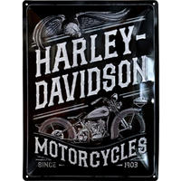 BLECHSCHILD 30/40 cm Harley-Davidson Motorcycles Eagle - Multicolor, Metall (30/40/0.2cm) - Nostalgic-Art