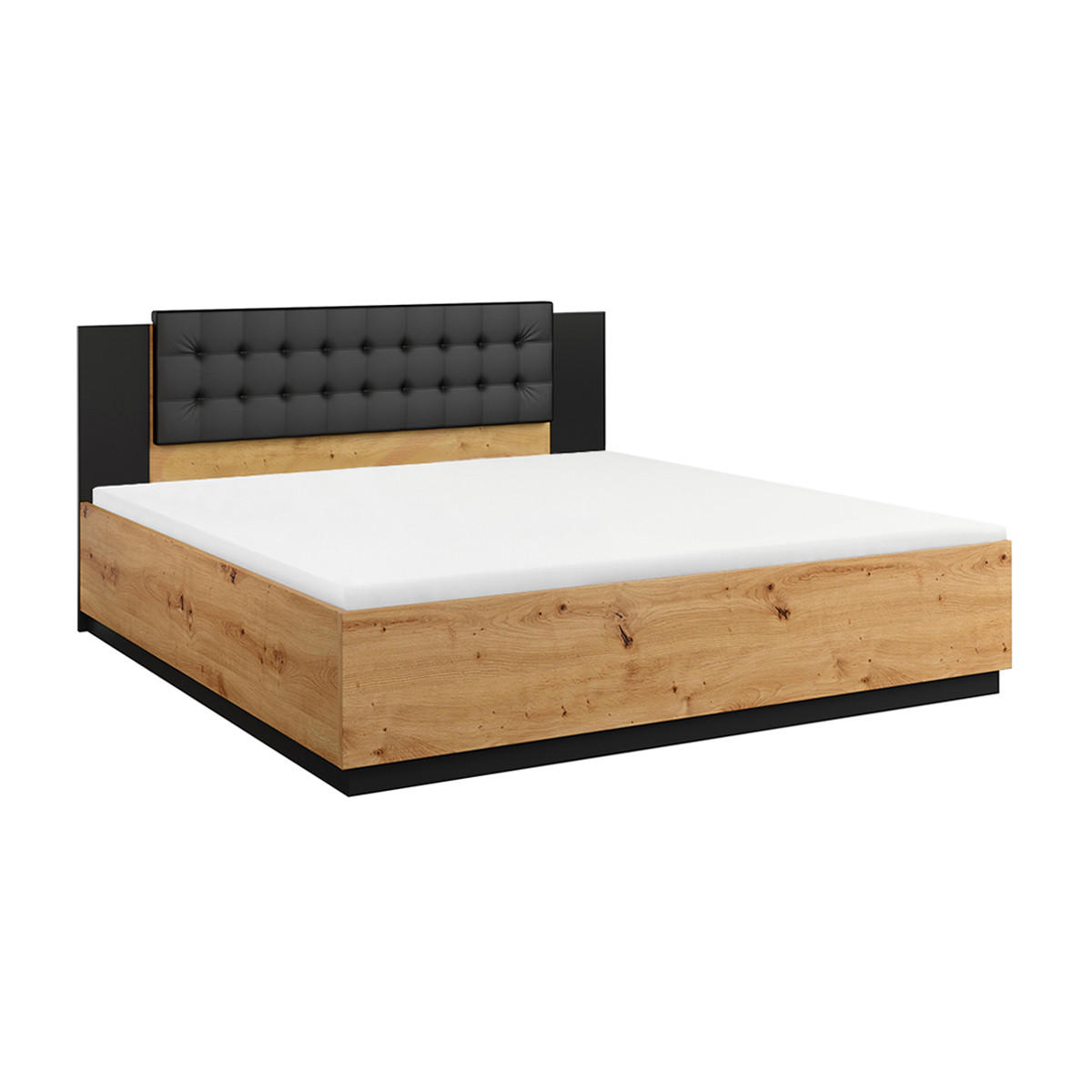 BOXSPRING POSTEL 140/200 Alec Dřevo a černá - černá, kompozitní dřevo (140/200cm) - Petits-meubles