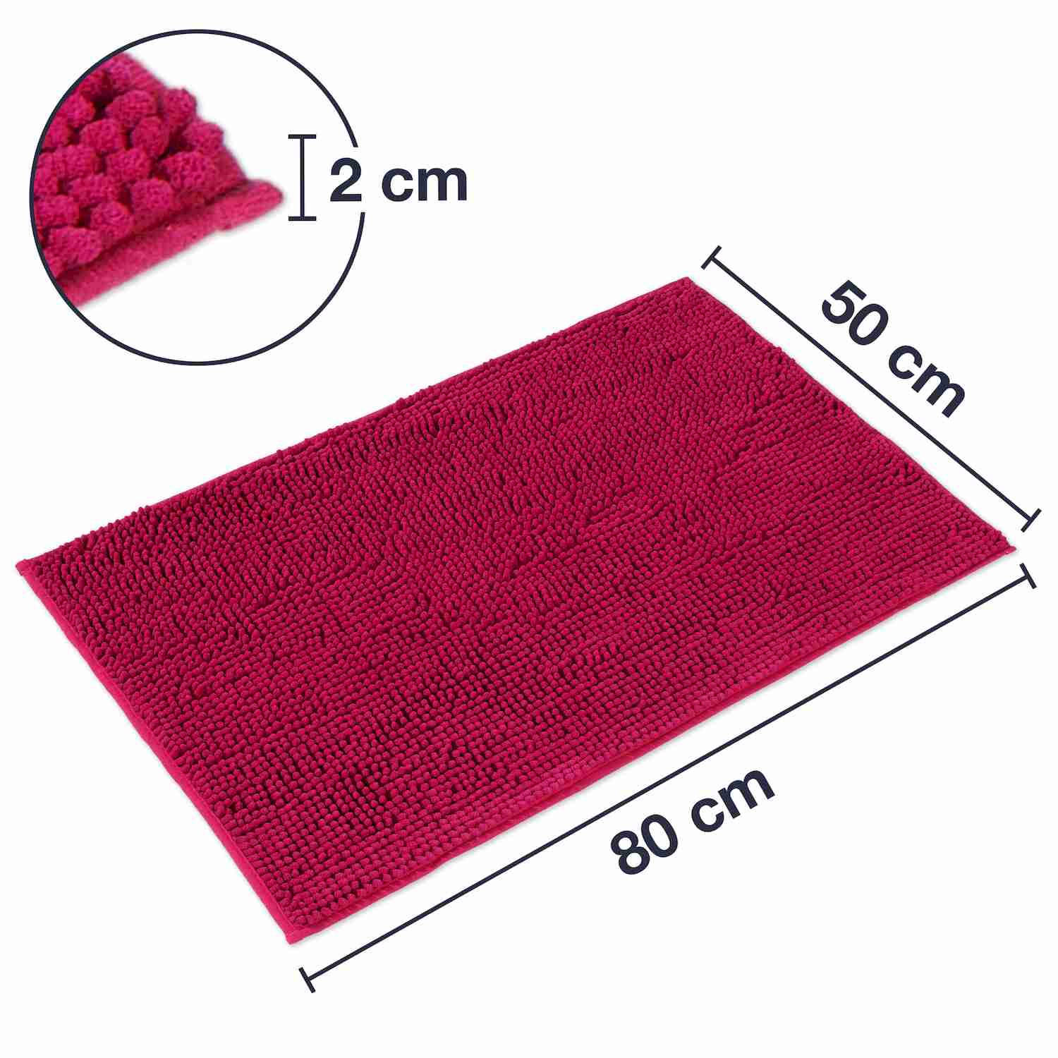 BADEMATTE PARIS - Pink, Textil (50/80cm) - WohnDirect