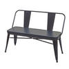2ER-SITZBANK INDUSTRIEDESIGN Schwarz, Grau - Schwarz/Grau, Textil (114/82/50cm) - MCW