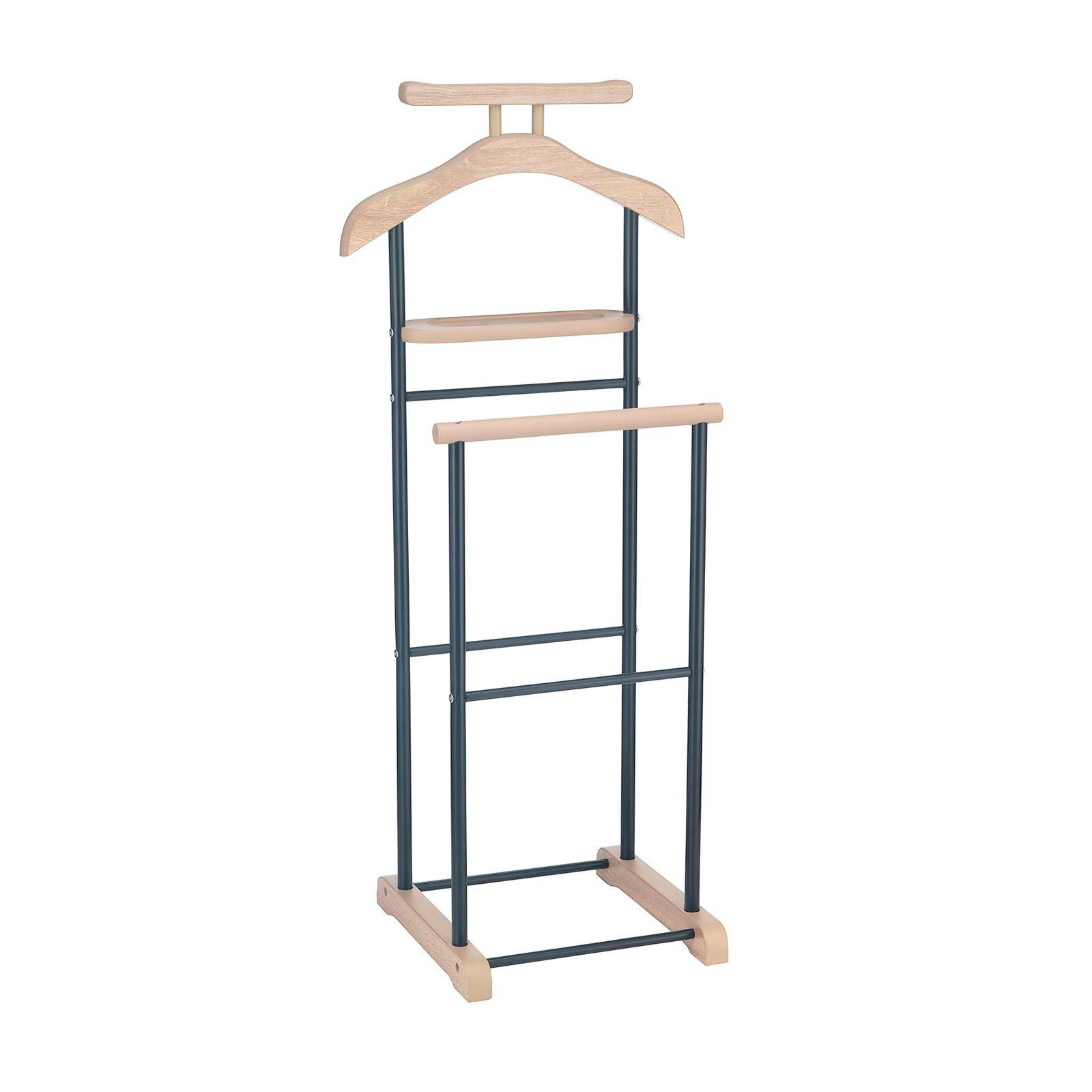 HERRENDIENER MEDINA - Schwarz/Sonoma Eiche, Metall (44/105/35cm) - CARO-Möbel