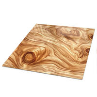 TISCHPLATTE 120x80 cm – Holzwellen - Creme, Glas (120/80/0.4cm) - Wallfluent