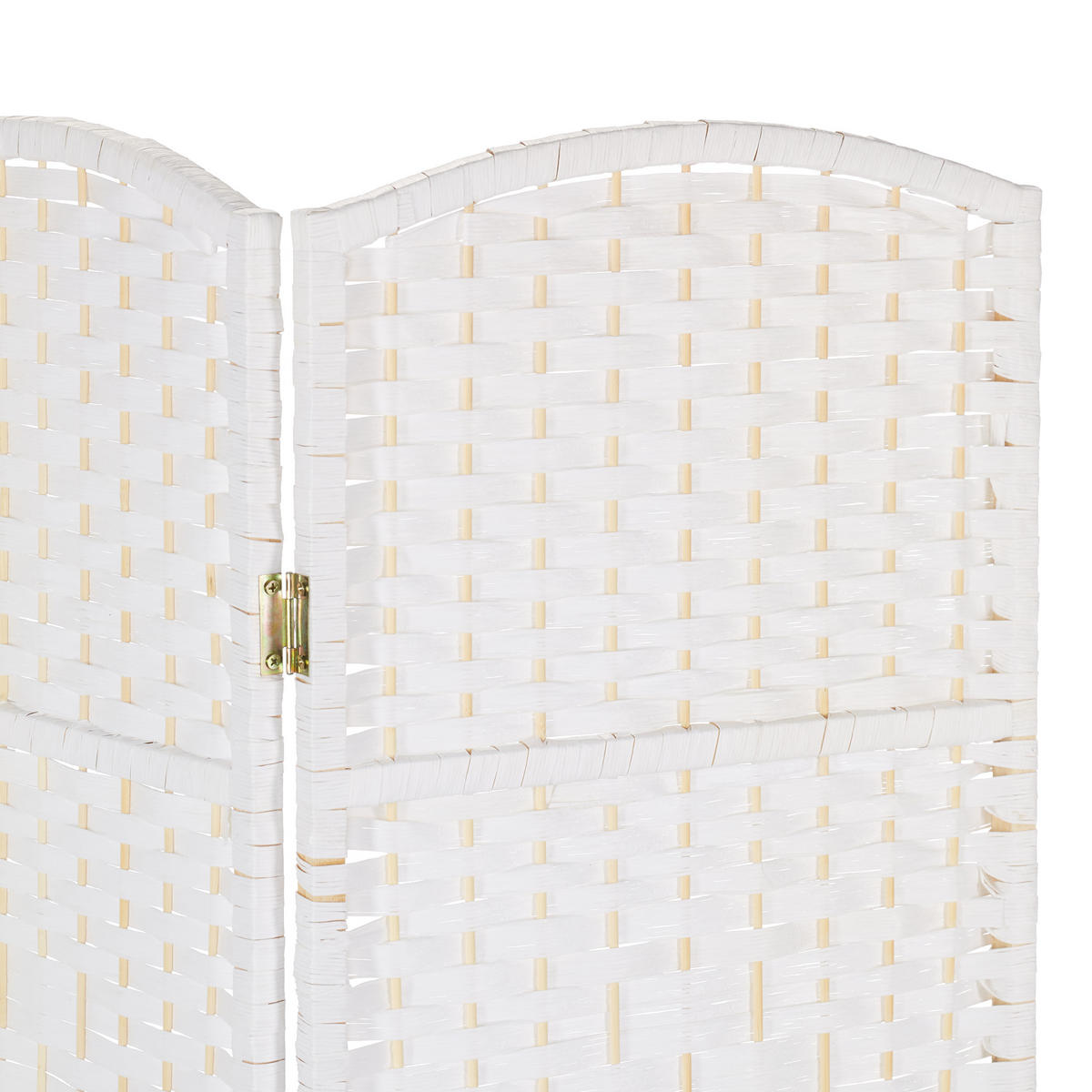 PARAVENT - Weiß, Holz/Papier (120/170/2cm) - Relaxdays