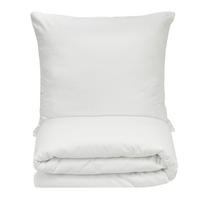 BETTWÄSCHE, 80x80 cm + 140x200 cm, 80% Baumwolle, 20% Polyester, Weiß - Weiß, Naturmaterialien (140/200cm) - Zollner