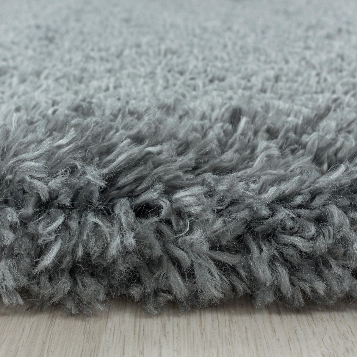 TEPPICH Hochflor Shaggy Uni Style Polypropylen Wohnzimmer Hellgrau Rechteckig 140x200 - Hellgrau, Textil (140/200cm) - KADIMA DESIGN