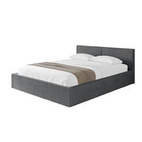 POLSTERBETT mit Bettkasten und Lattenrost, Bett mit Matratze H3/H4 - EMMI-V1 180x200 Dunkelgrau - Anthrazit, Holzwerkstoff/Textil (180/200cm) - ALTDECOR