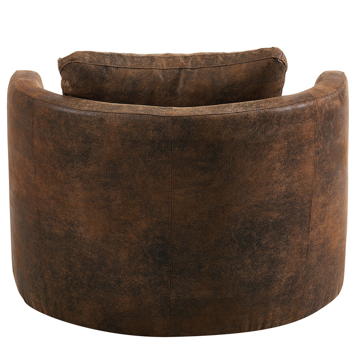 XXL-SESSEL - Dunkelbraun/Schwarz, Textil/Metall (95/77/95cm) - home24