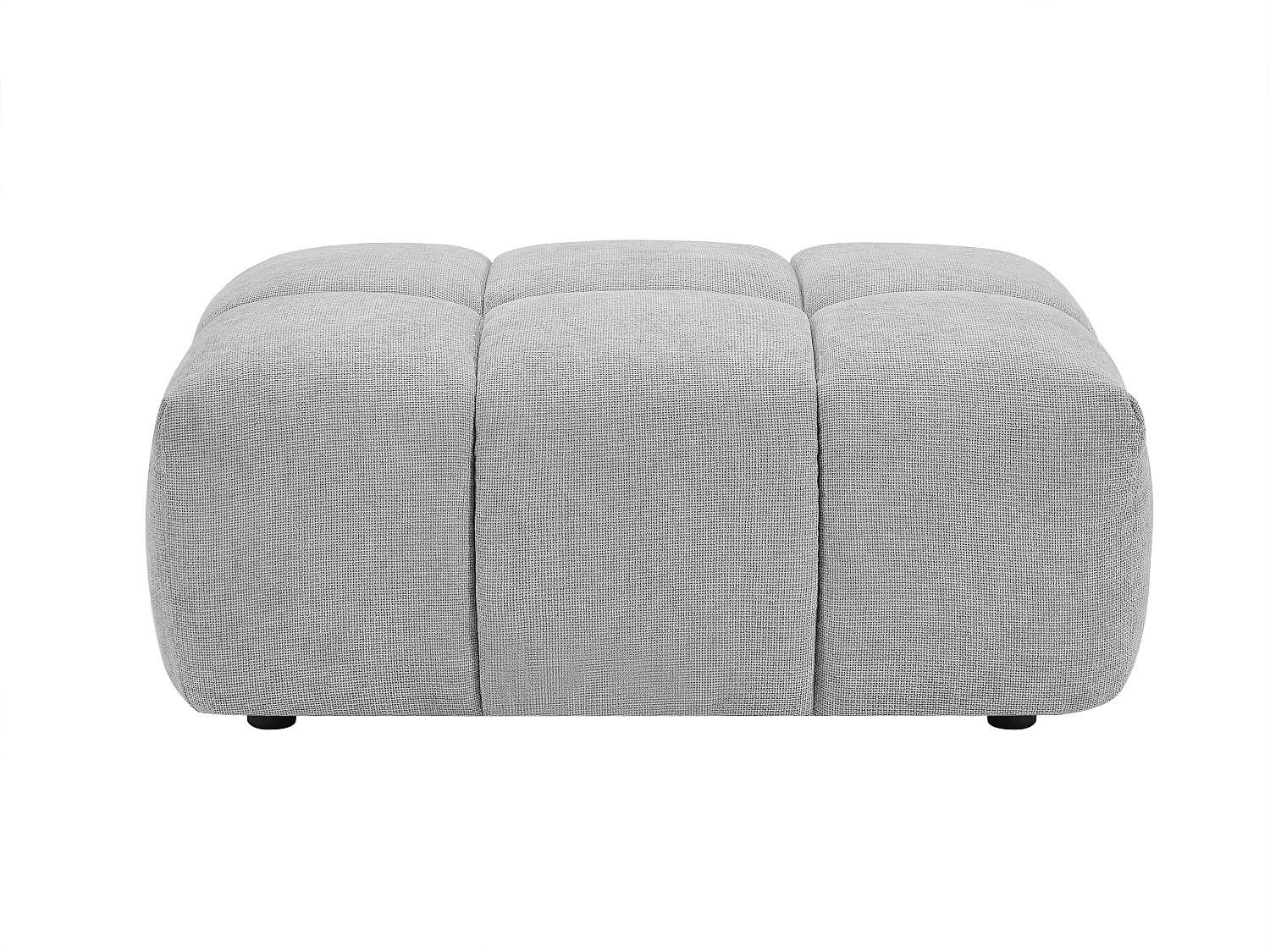 SITZHOCKER - 1 Person - Stoff - Hellgrau - APOLIU - Hellgrau, Textil (72/45/109cm) - Vente-Unique