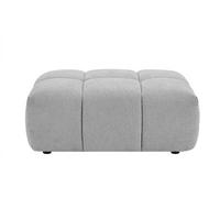 SITZHOCKER - 1 Person - Stoff - Hellgrau - APOLIU - Hellgrau, Textil (72/45/109cm) - Vente-Unique