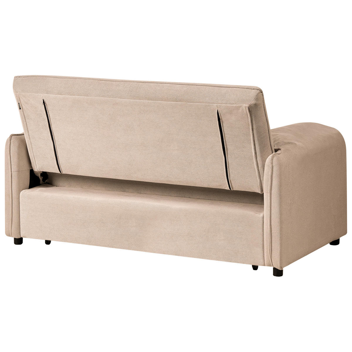 SCHLAFSOFA Stoff Hellbraun Horma - Hellbraun/Braun, Textil (160/92/84cm) - Beliani