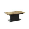 COUCHTISCH rechteckig Eiche Wotan - Schwarz matt 126/70/58 cm - Eiche Wotan/Schwarz, Holzwerkstoff (70/126/58cm) - designimpex