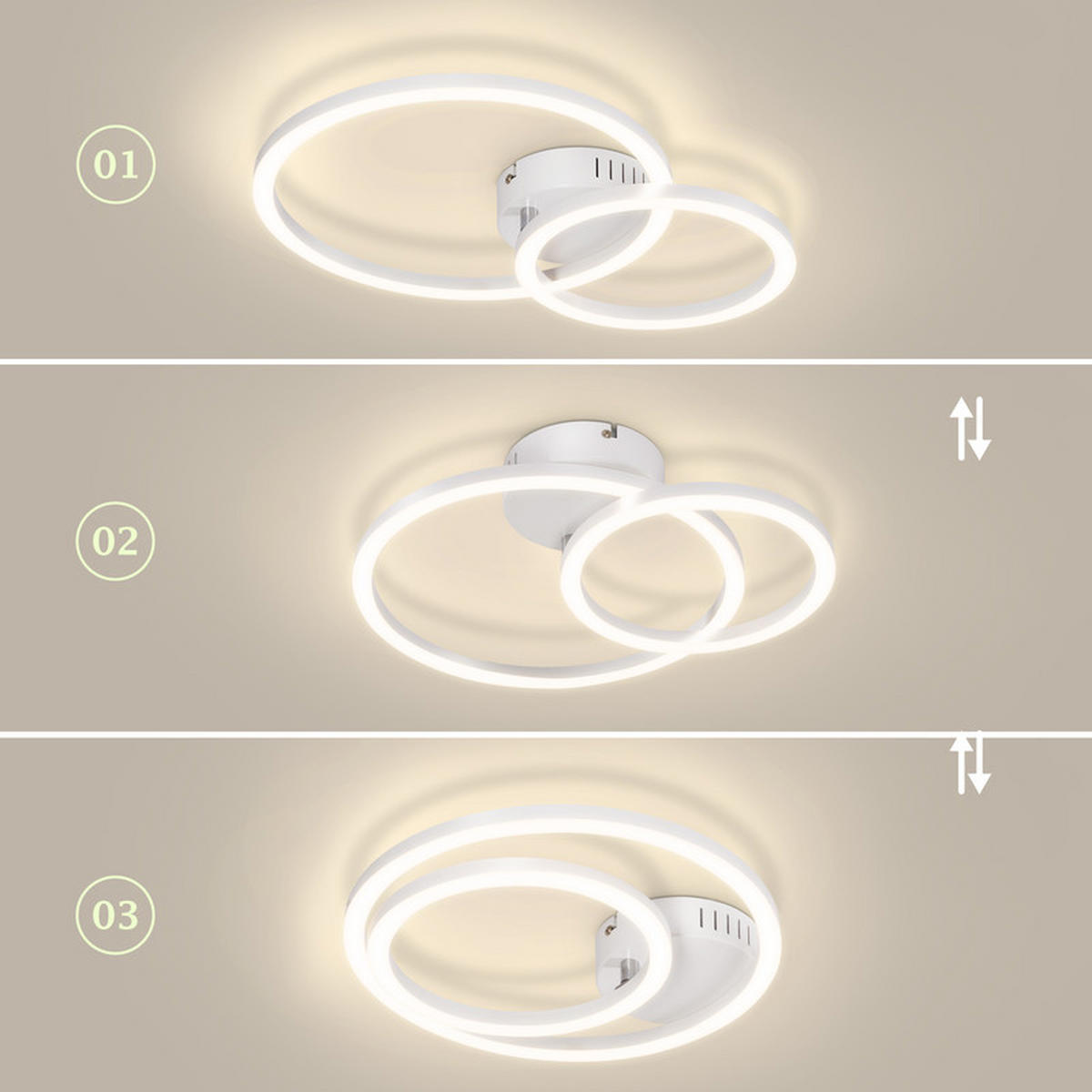 LED stropní svítidlo 30/40,5/6,7 cm - bílá, plast (40.5/30/6.7cm) - Nettlife