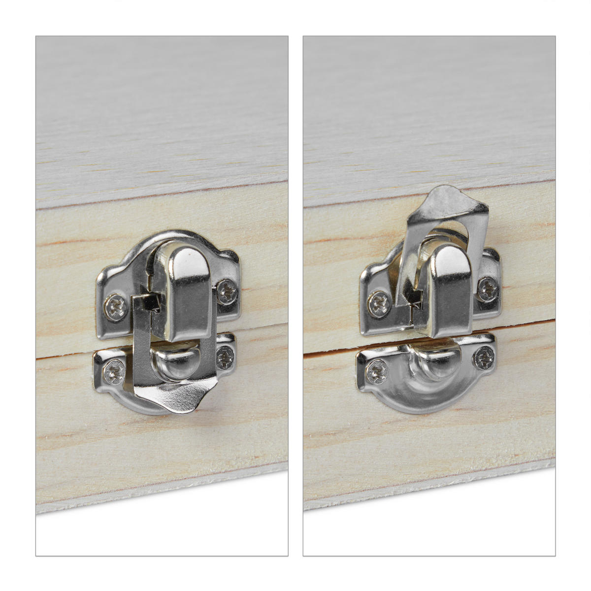 MALKOFFER - Hellbraun, Holz/Kunststoff (36.5/5/26.5cm) - Relaxdays