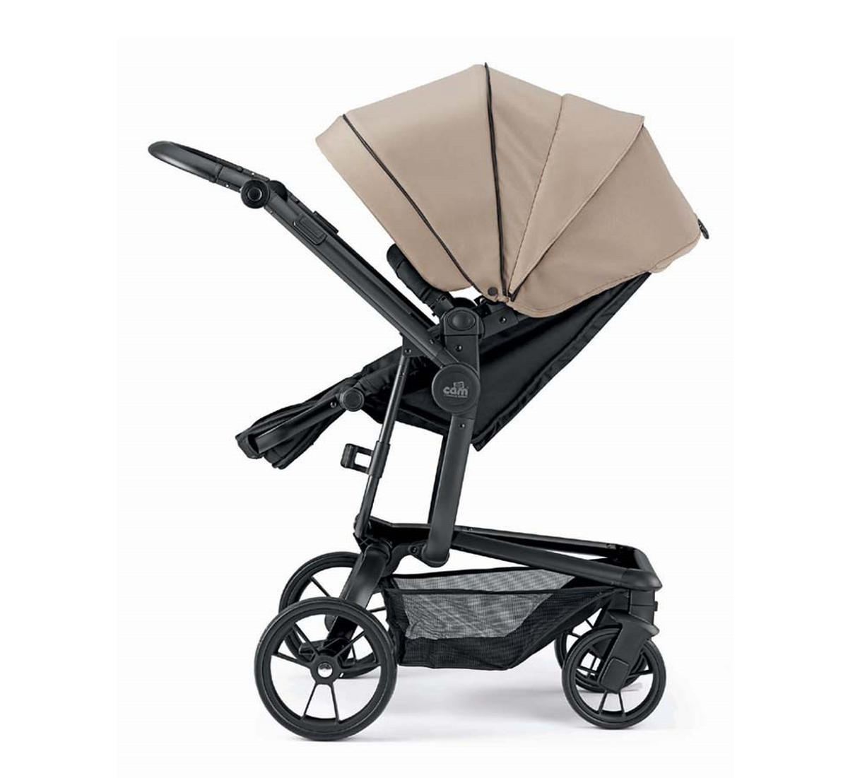 SPORT-KINDERWAGEN Taski inkl. Auto-Babyschale - Beige/Schwarz, Kunststoff (1090/530/675cm) - Cam il Mondo del Bambino S.p.A.