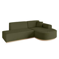 ECKSOFA Ottomane Rechts ARRIO-L1 - 243x171x83 cm Grün - Grün, Holzwerkstoff/Textil (243/171cm) - ALTDECOR