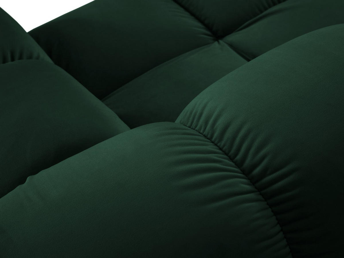 MODULARES-SOFA Bellis aus Samt flaschengrün 2 Sitzplätze - Grün, Textil (94/63/188cm) - Micadoni
