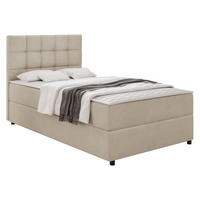 BOXBETT Lind - H3 - Beige/Schwarz, Holz/Holzwerkstoff (120/200cm) - MIRJAN24