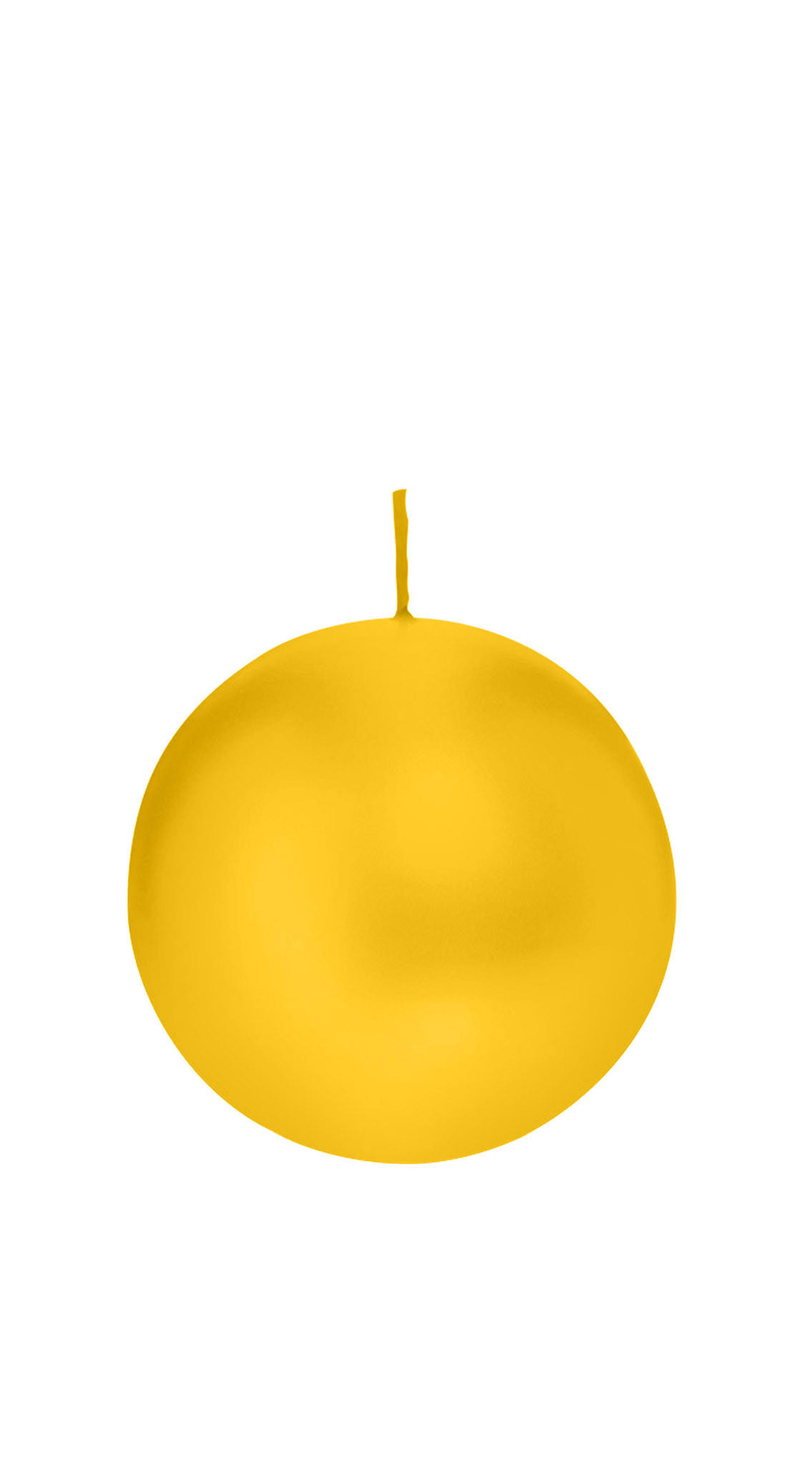 KUGELKERZEN Dotter Gelb Ø 80 mm, 6 Stück - Gelb, Paraffin (8/8/8cm) - Wiedemann Kerzen