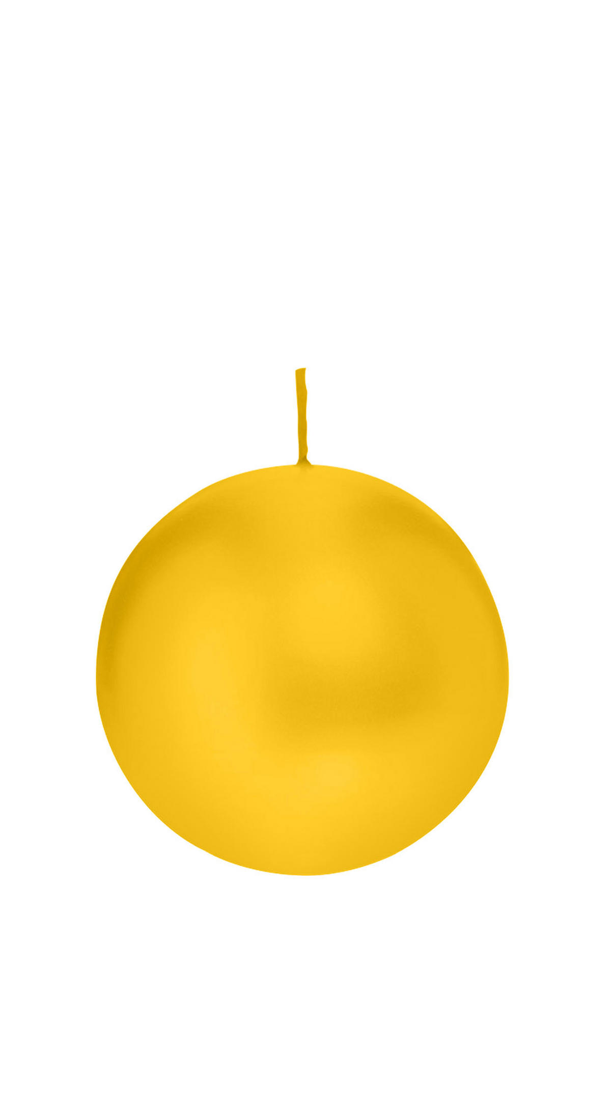 KUGELKERZEN Dotter Gelb Ø 80 mm, 6 Stück - Gelb, Paraffin (8/8/8cm) - Wiedemann Kerzen