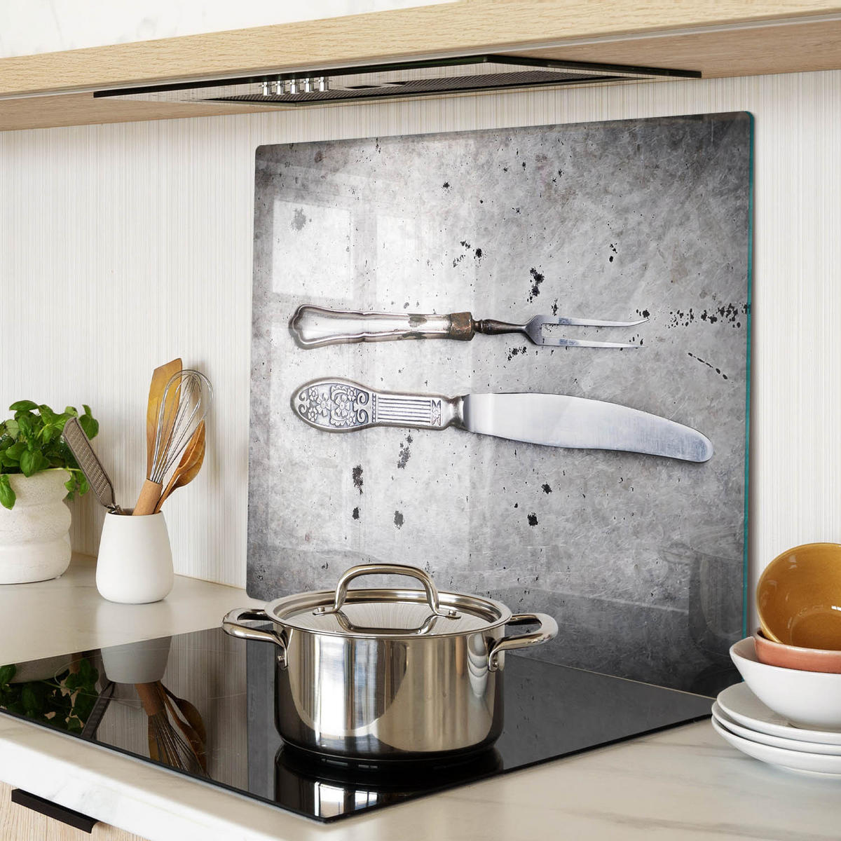 GLASPLATTE 60x52 cm Besteck - Silberfarben, Glas (60/0.4/52cm) - TULUP