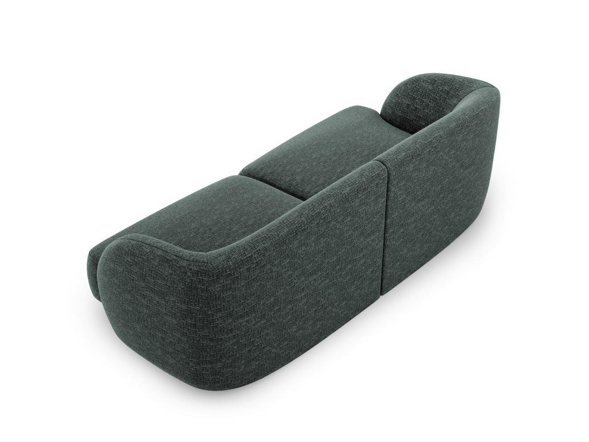 SOFA Miley aus Chenille-Stoff petrol 2 Sitzplätze - Petrol, Textil (90/70/180cm) - Micadoni