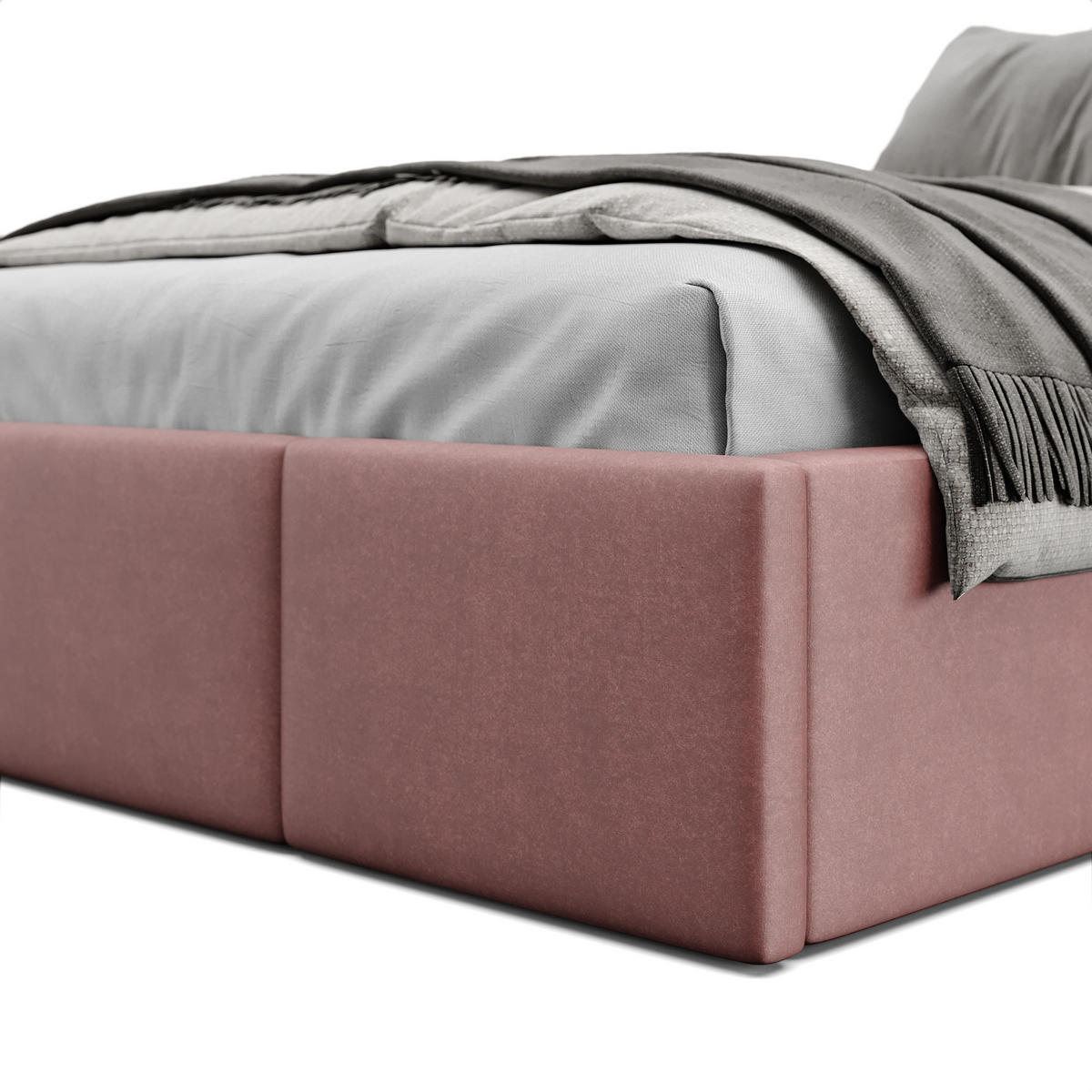 POLSTERBETT für Schlafzimmer Bett mit Stauraum Altrosa 120x200cm - Altrosa, Holzwerkstoff/Textil (120/200cm) - Muralo