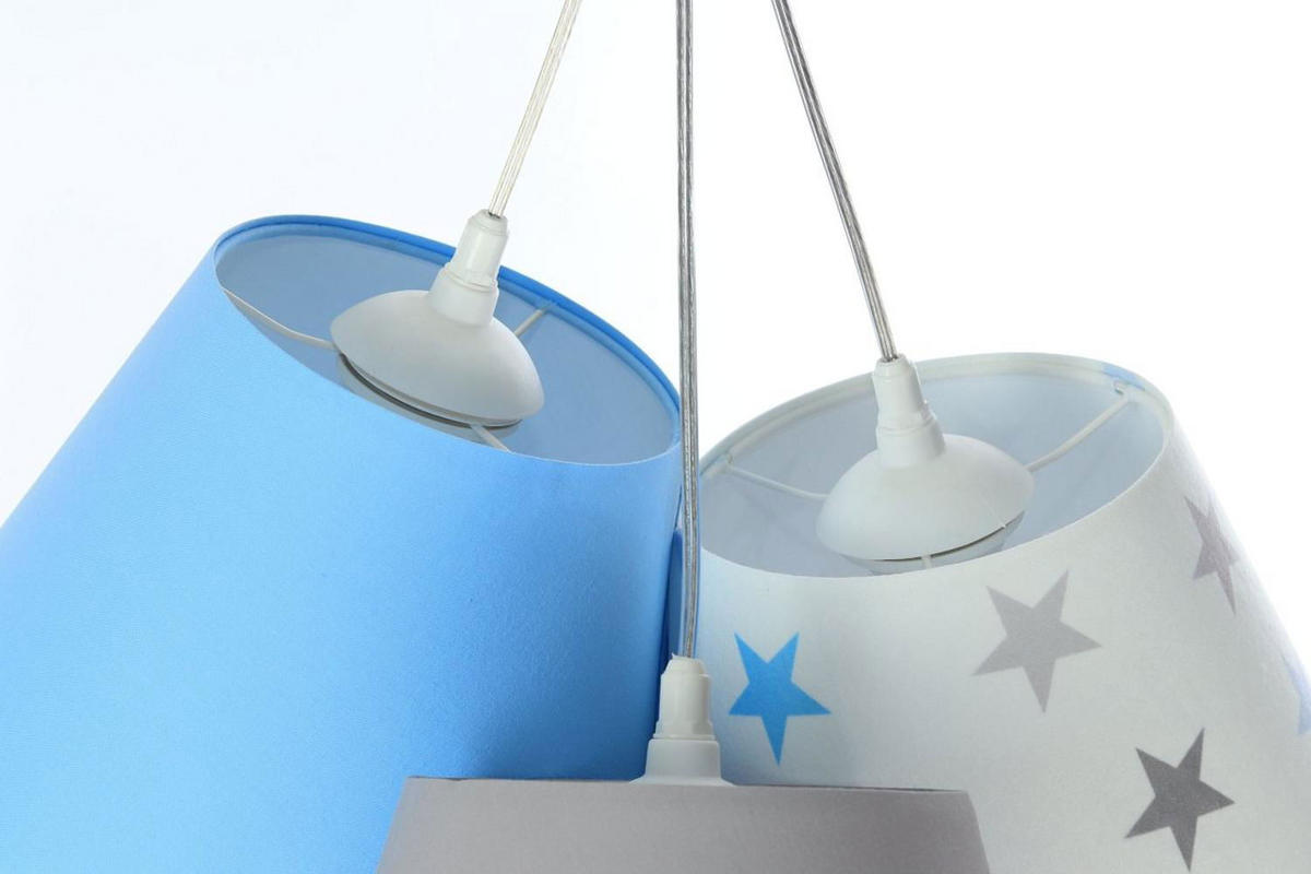 HÄNGELEUCHTE Blau 26/19 cm - Blau/Weiß, Kunststoff (26/0.8/19cm) - ONZENO