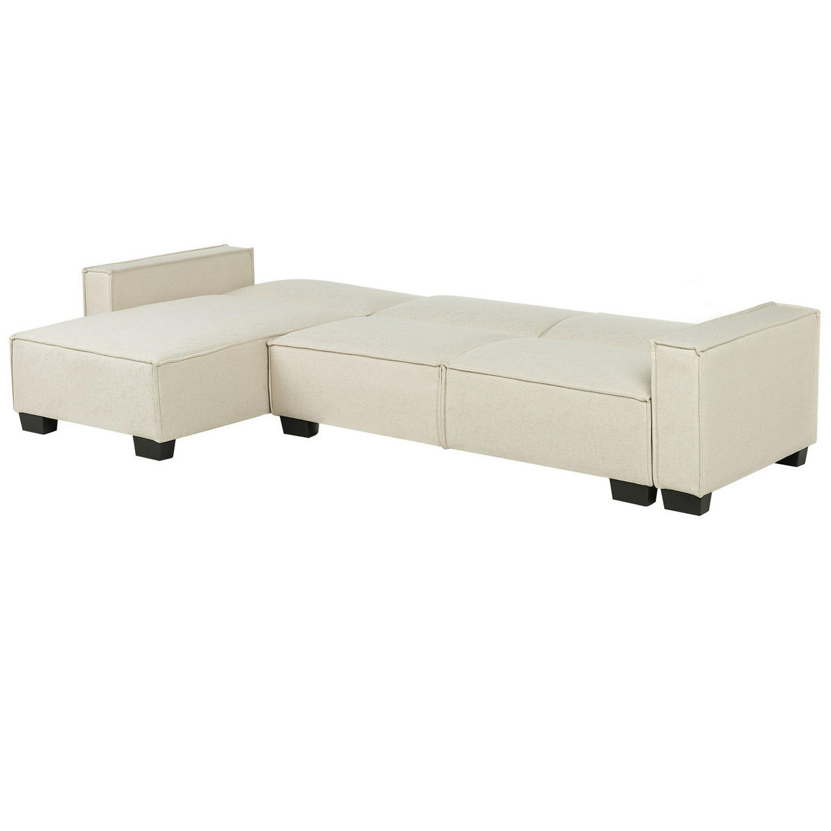 ECKSOFA Leder Beige linksseitig Romedal - Beige, Textil (290/173cm) - Beliani