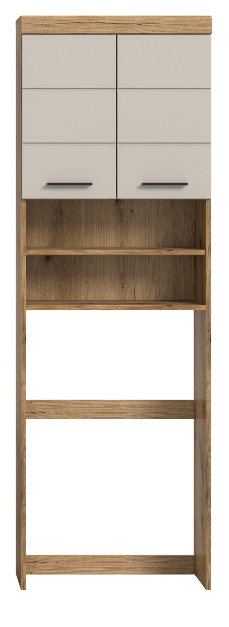WASCHMASCHINENSCHRANK in Sand, Eiche matt 63 x 191 cm, Waschmaschinen Überbau mit viel Stauraum - Sandfarben/Kastanienfarben, Holzwerkstoff/Kunststoff (63/191/24cm) - Inn.Furn