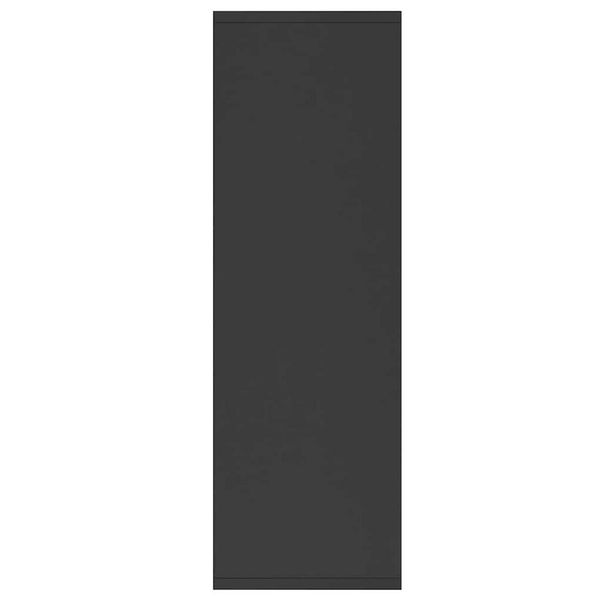 SIDEBOARD mit 5 Fächern 50/25/80 cm aus Holzwerkstoff Schwarz - Schwarz, Holz (50/80/25cm) - vidaXL