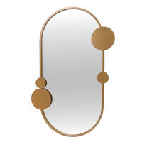 WANDSPIEGEL Saana 46/76 cm - Goldfarben, Metall (50/76/4cm) - STILOVO