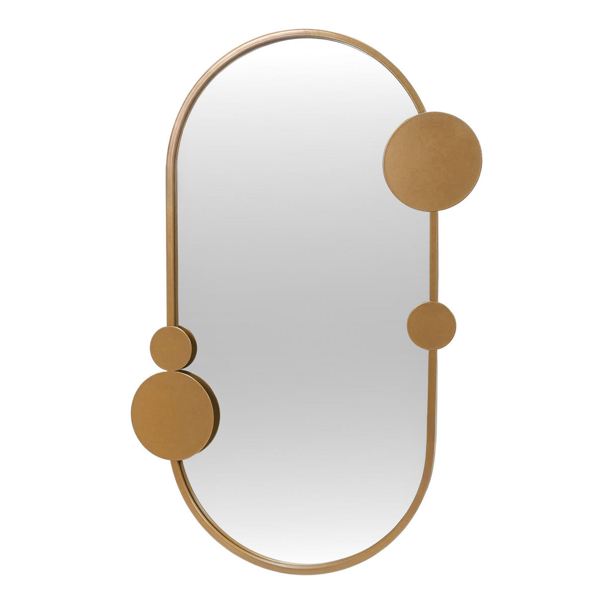 WANDSPIEGEL Saana 46/76 cm - Goldfarben, Metall (50/76/4cm) - STILOVO