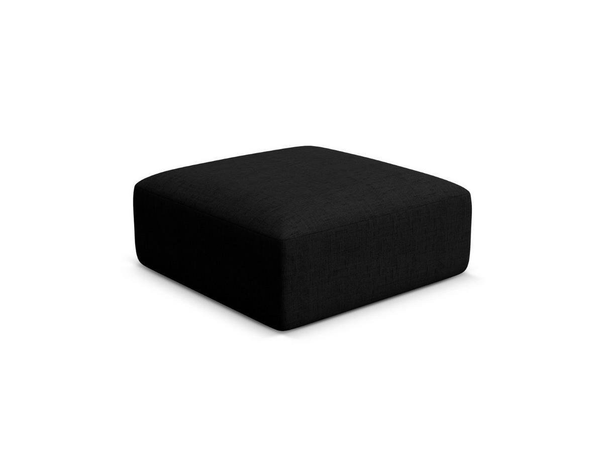 POUF Campi aus strukturiertem Stoff schwarz - Schwarz, Textil (90/40/90cm) - Cosmopolitan Design