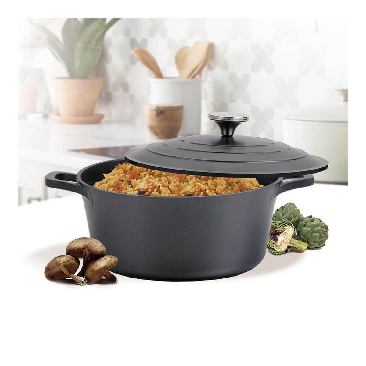 TOPF Graphit 34/24/11.5 cm MR4524 - Graphitfarben, Metall (24cm) - Maestro 