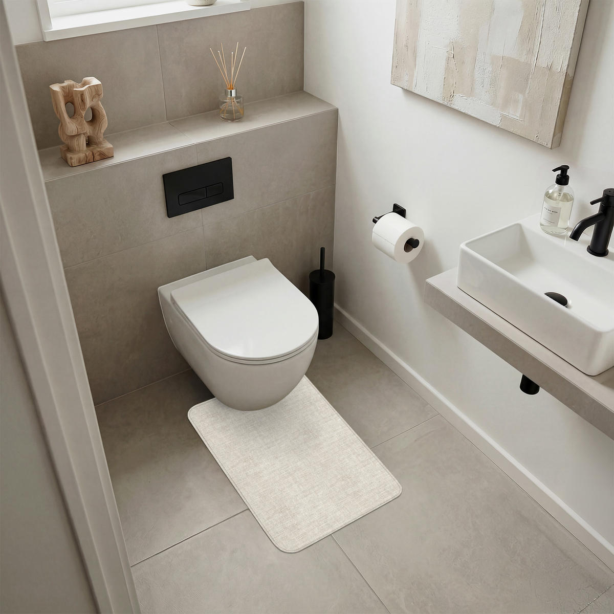 WC PŘEDLOŽKA Povlečení - Textura - Béžová 40x60 cm - béžová, textil/plast (40/1cm) - OnlyWow