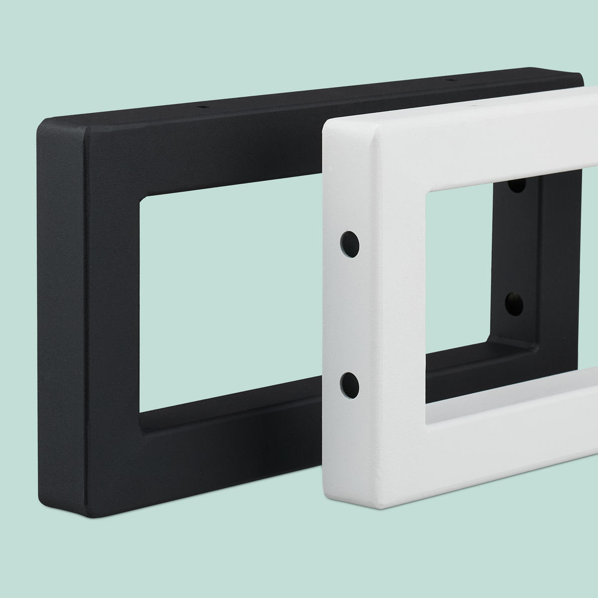 2XWANDKONSOLE - Weiß, Metall (50/3/15cm) - Relaxdays