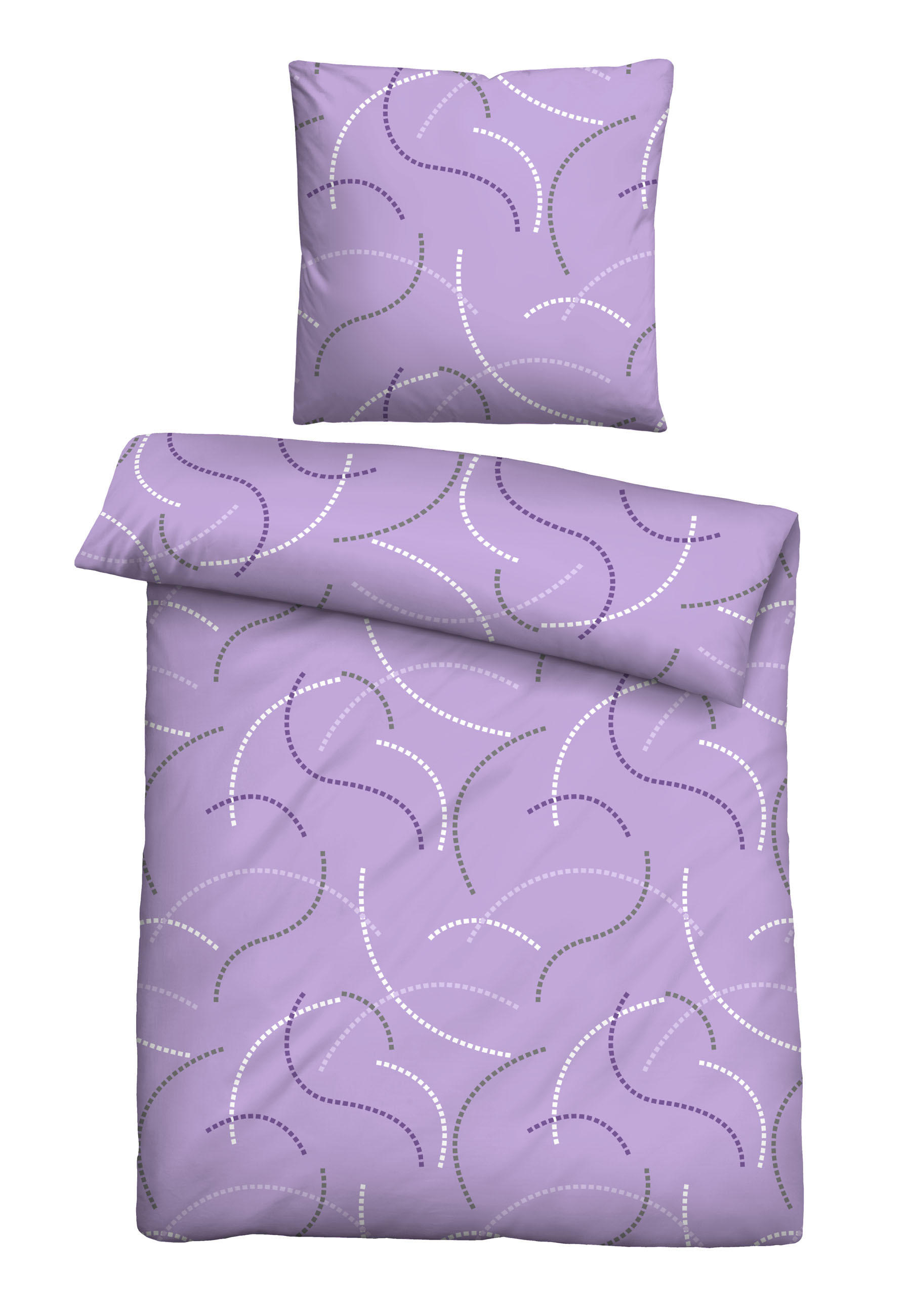 Castell Bettwäsche-Garnitur Violett 155x220 cm