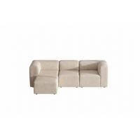 CHAISELONGSOFA Cubic Stoff Beige - Beige, Textil (257/64/164cm) - ebuy24