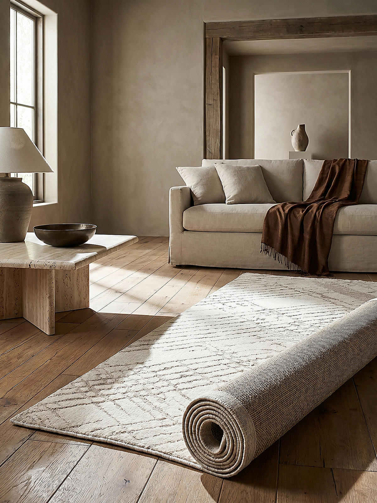 TEPPICH ARLEN, abstrakt, Creme, 80 x 300 cm - Beige, Textil (300/80cm) - KADIMA DESIGN