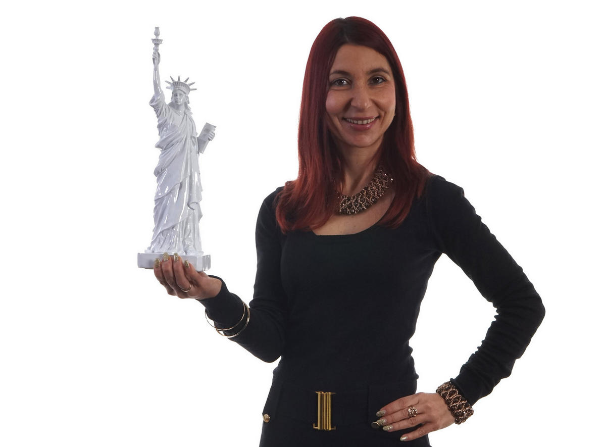 DEKO FIGUR FREIHEITSSTATUE Weiß - Weiß, Stein (10/40/11cm) - MCW