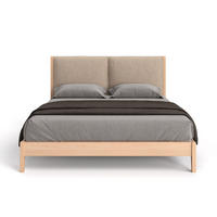 MASSIVHOLZBETT Vena aus Buche 200x220 cm, Storm 06 - Beige/Buchefarben, Holz (200/220cm) - Danzz