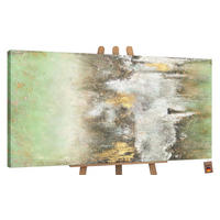 GEMÄLDE Ruhe vorm Sturm auf Keilrahmen 160x80 cm - Grün, Holz (160/80cm) - YS-art gallery