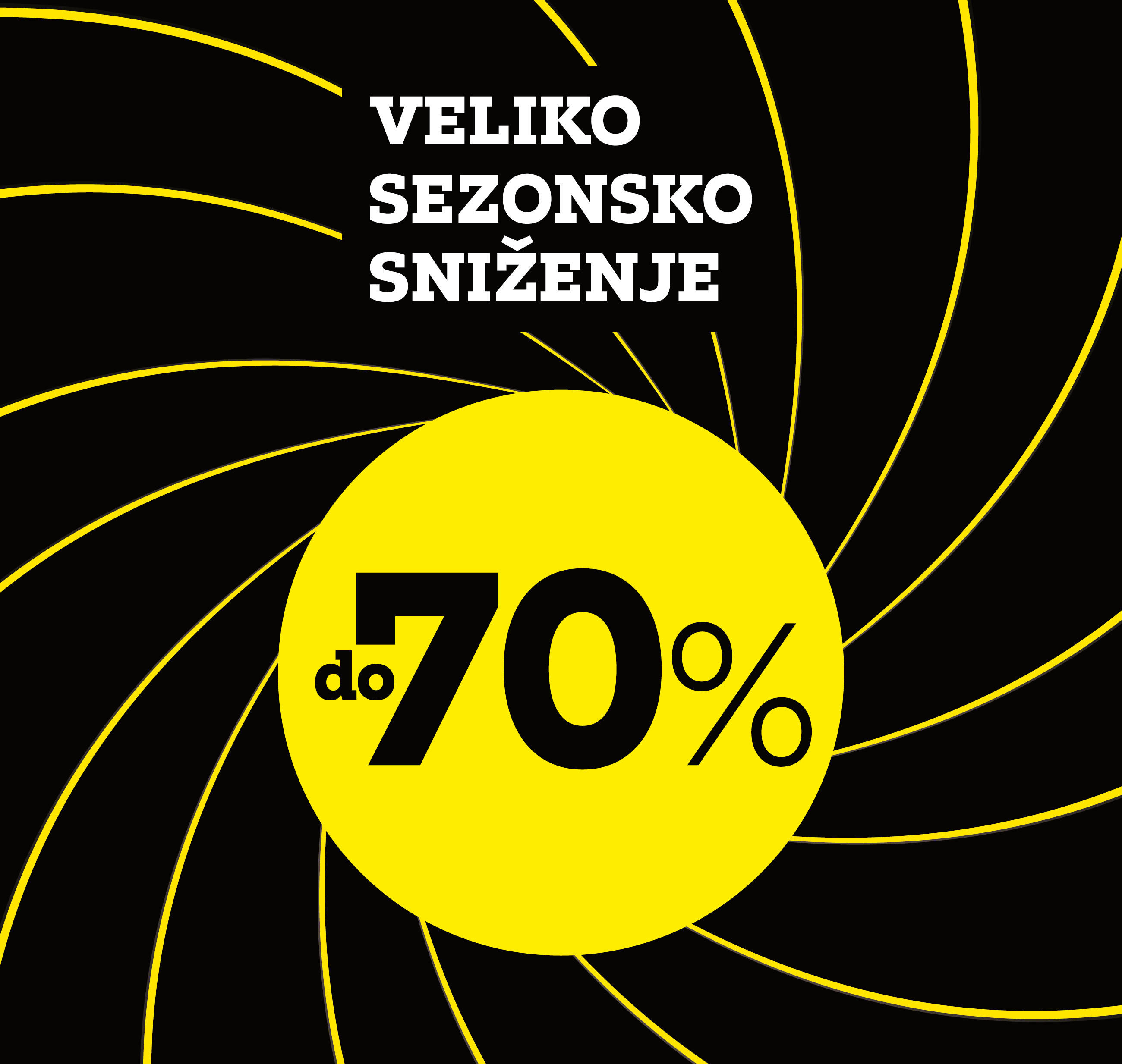 Veliko sezonsko sniženje do 70%