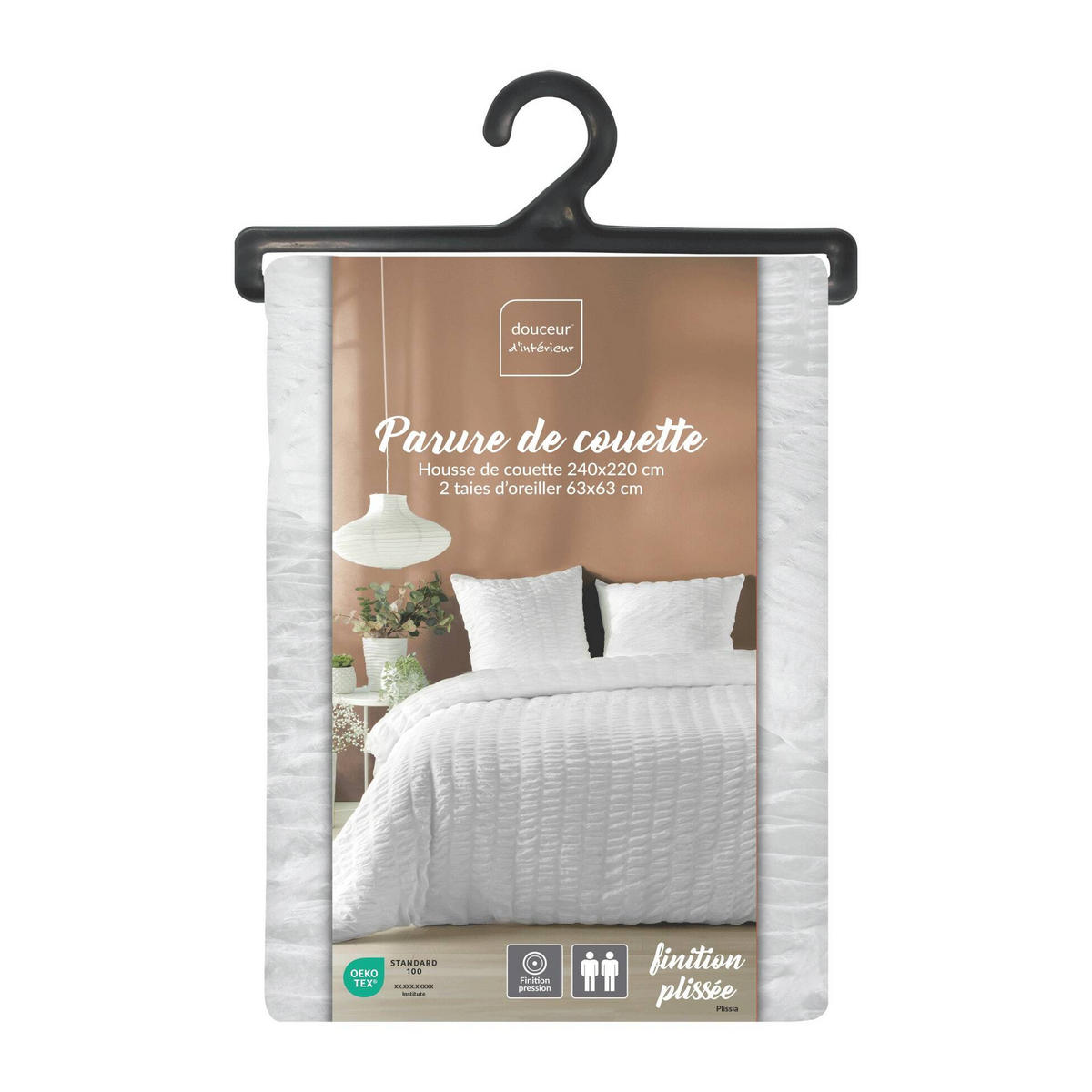 BETTWÄSCHE Plissia 240/220 cm - Weiß, Textil (220/240cm) - Douceur d´intérieur