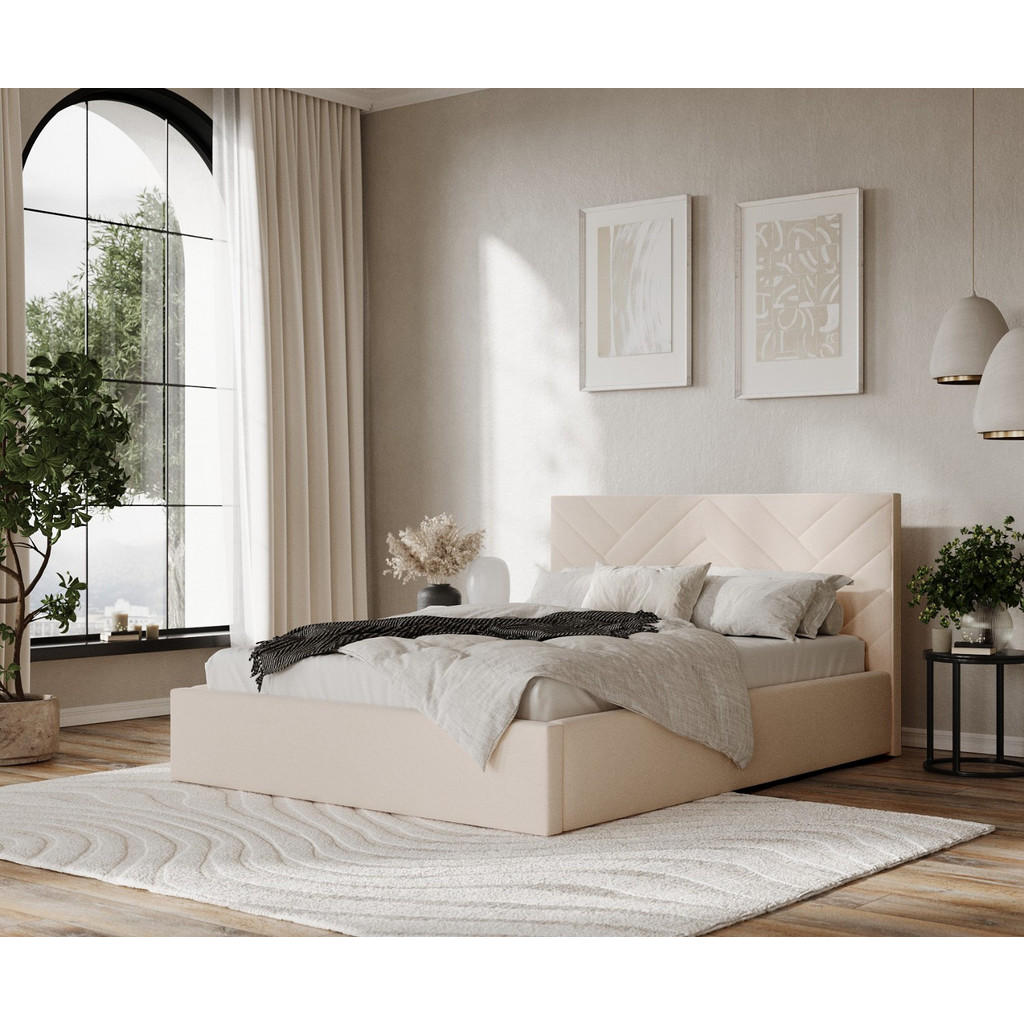 Thumbnail - AltaBeds Polsterbett, Creme, Textil, Buche, Kiefer, 180x200 cm, DIN EN 1021-1, Handmade in Europe, Reach, Schlafzimmer, ...